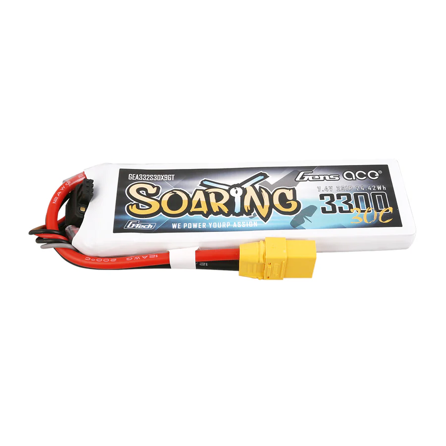 Gens ace G-Tech Soaring 3300mAh 7.4V 30C 2S1P Lipo - XT90